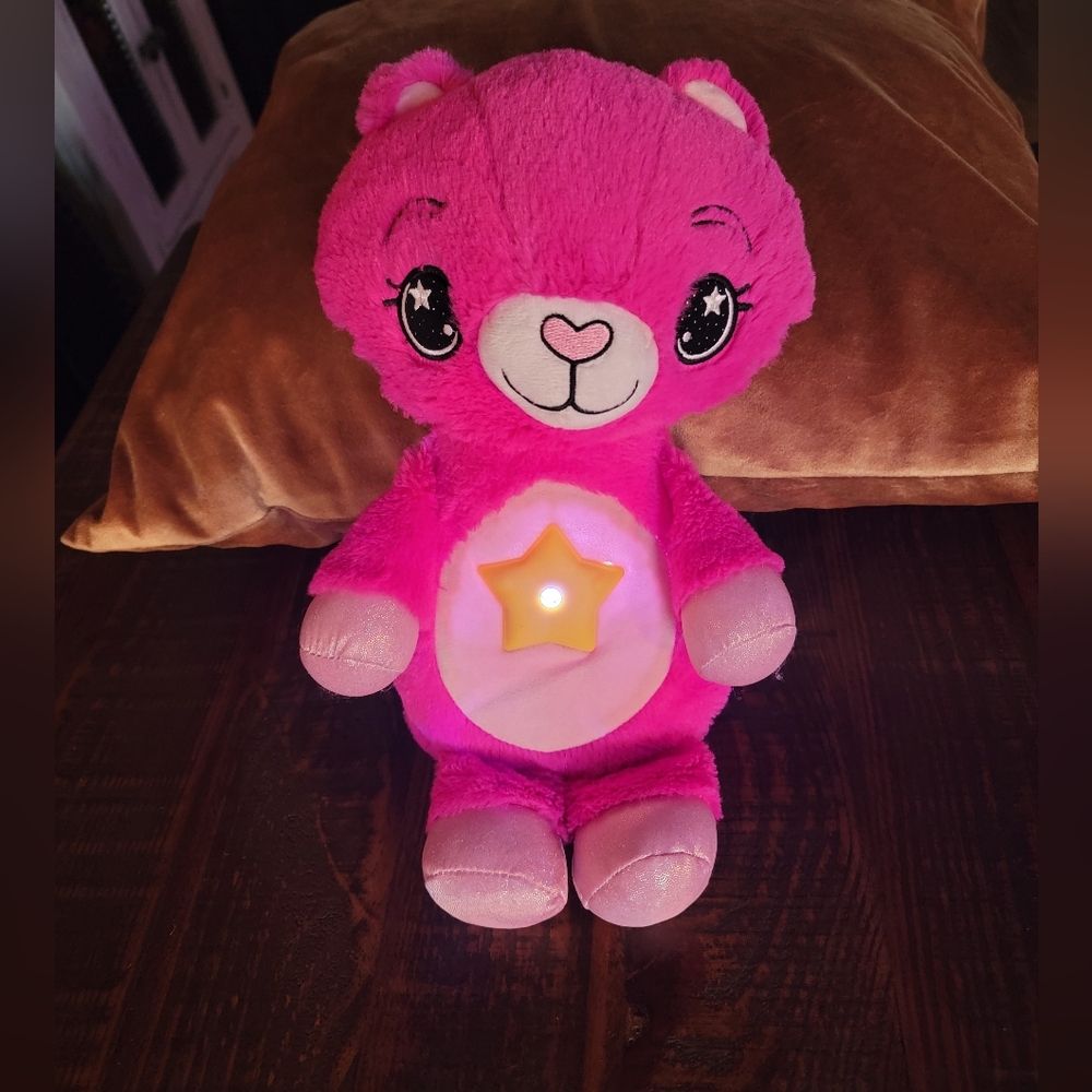 Star Belly Dream Lites Pretty Kitty Pink Stuffed Plush Cat Animal Night Light Up